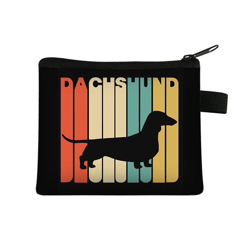 Wholesale Polyester Cartoon Animal Hound Dog Kids Coin Purse